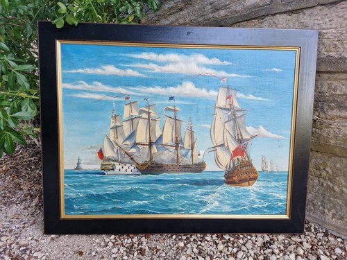 Peinture ancienne huile sur - peinture, ancienne,