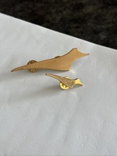 Pin's Lapel pin pins AVION SUPERSONIQUE LE CONCORDE AIR FRANCE Doré 39mm Arthus