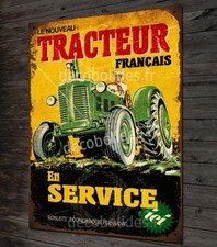 Plaque métal déco Tracteur