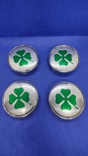 4 Caches Moyeu Jante Centre De Roue 60mm Insigne Logo Trèfle 