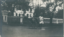 Ceylon, Homme et son Rickshaw, ca.1910, Vintage silver print  vintage silver pri