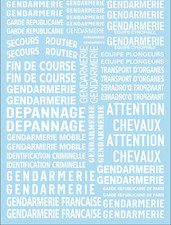 decals decalcomanie deco gendarmerie francaise 1/18 en blanc
