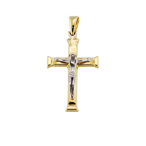 Pendentif croix jaune kt - croix,