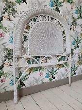 Tete De Lit Vintage Osier Rotin, Meuble Peacock Ancien Chambre A Coucher