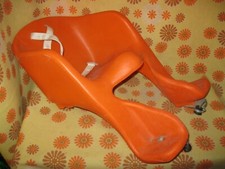 Vintage 80s Ancien SIEGE VELO ENFANT BABY RELAX en PLASTIQUE ORANGE Retro Cyclo