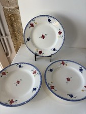 3 ASSIETTES A DESSERT DIGOIN SARREGUEMINES Service MARY LOU vintage Déco