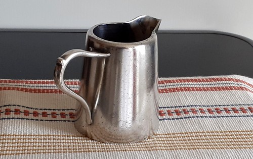 Pot lait métal argenté - pot,