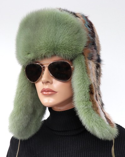 Fourrure bonnet vison - bonnet,