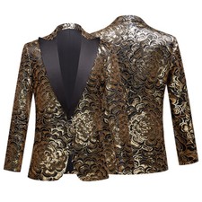 Veste Costume Pour Homme En Paillettes Brillante Avec Revers En Pointe