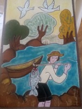 plaque lave émaillée 36 X