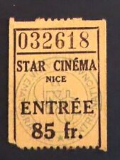 ● NICE Star Cinéma rare ticket / billet d'entrée - cachet CNC - Alpes Maritimes
