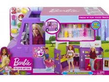 Coffret Barbie Camion Restaurant Food Truck Transformable 30 Accessoires  