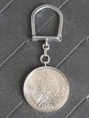 Porte clé francs argent - 5,