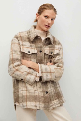 Mango veste courte marron - mango,
