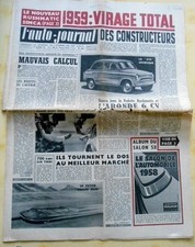 L'AUTO-JOURNAL n°205 de 1/09/1958 Rushmatic Simca/ 650 Soviètique/ Oiseau Bleu