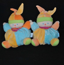 Lot 2 peluche doudou clown