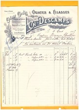 ORCHIES (59) USINE / OUATES & FILASSES , COTON HYDROPHILE "Ch. DESCAMPS" en 1905