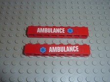 LEGO Brick 1 x 8 with White