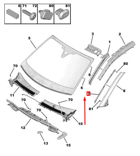 Garniture cadre droit de - cadre,