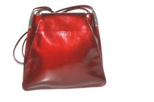 TEXIER Sac Vintage Cuir Vernis