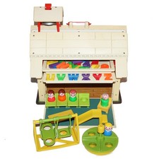 Ecole vintage Fisher-Price Ref 923 + accessoires / Little people
