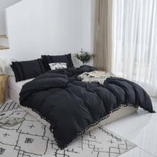 5 Pcs Noir 100% Coton Housse