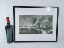 Dessin lavis encre - dessin, signé