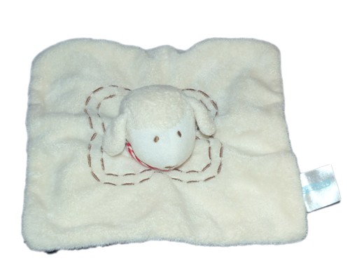 Doudou plat mouton blanc