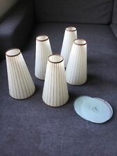 Lot de 5 abat-jour conique lustre, lampe annees 50