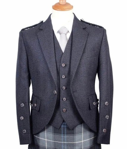 Veste kilt argyle gris - kilt,