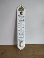Thermomètre Émaillée Extérieur 50 Cm - Plante Fruit Oranger - France - Ancien