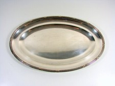 Plateau Ovale Métal Blanc