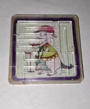 RARE JEU DE PATIENCE À BILLE VINTAGE  Labyrinthe Décor Crocodile