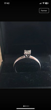 bague solitaire diamant or blanc taille 54
