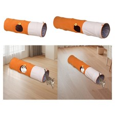 Tunnel pour chat droit, adorable tube pliable pour que les chatons jouent et