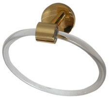 Alno ,Inc.A7240-PB Contemporain 15.2cm Acrylique / Laiton Salle Serviette Anneau