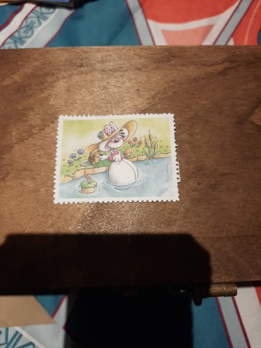 Feuille diddl timbre post - feuille,