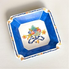 Bernardaud Limoges  - Borghese  - Vide-Poche Carré Ruban Bleu - Parfait Etat