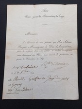 Diplôme décoration du Lys, 26 octobre 1814, Comte de Damas