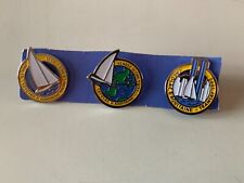 LOT 3 PINS CACOLAC D'AQUITAINE - VENDEE GLOBE - TRANSAT - 1992