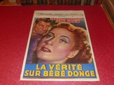 CINEMA AFFICHE ORIGINALE BELGE VERITE SUR BEBE DONGE GABIN DARRIEUX SIMENON 1952