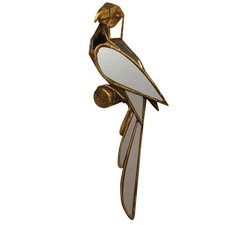 Miroir perroquet Chehoma  or