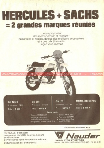 Publicité hercules sachs gs - publicité,
