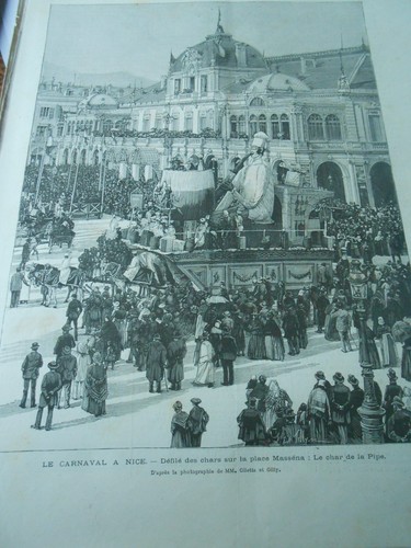 Gravure 1889 carnaval à - -, le
