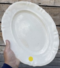Sarreguemines Plat Blanc Vaisselle Blanche Crème Ancien Service