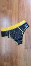Slip Homme Latex Noir & Jaune