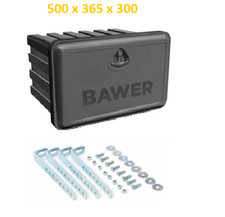Coffre a outils Boîte De Rangement BAWER 500x300x360 + SUPPORTS Camions