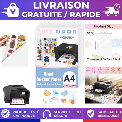Papier autocollant transparent