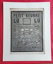 Publicité de Presse: Petit Beurre LU Lefèvre Utile Nantes & GUILLEMINOT ++ 1924