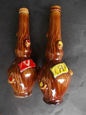 Albert FERLAY Vallauris 1950 Huilier Vinaigrier imitation bois céramique design